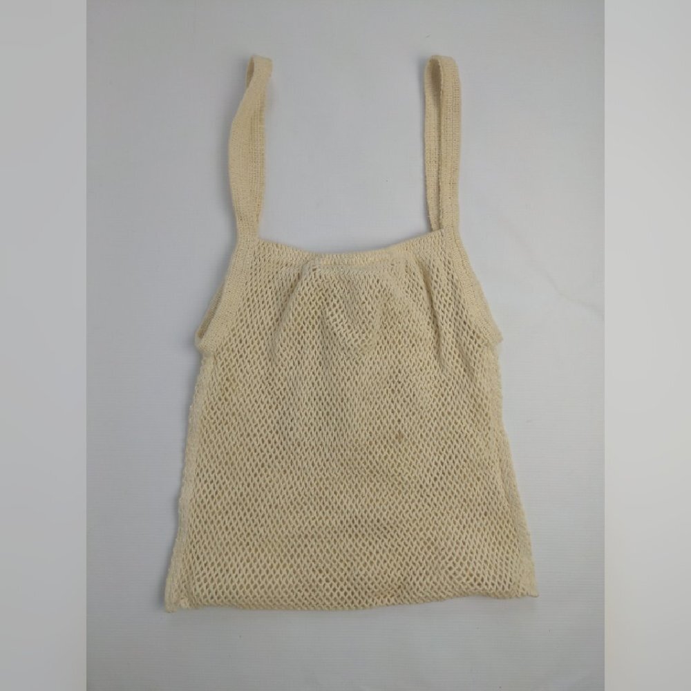 Vintage Retote Womens White Farmers Market Bag OS